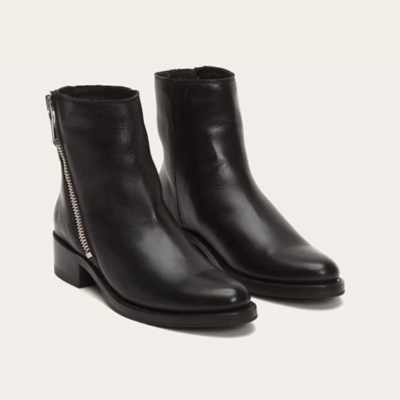 frye demi zip bootie black